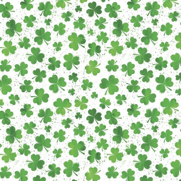 Watercolor Cloverleaf Fabric For Cheap