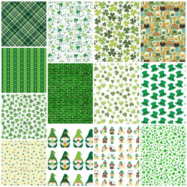 Luck Of The Irish Fat Quarter Bundle - 13 Pieces Online Sale