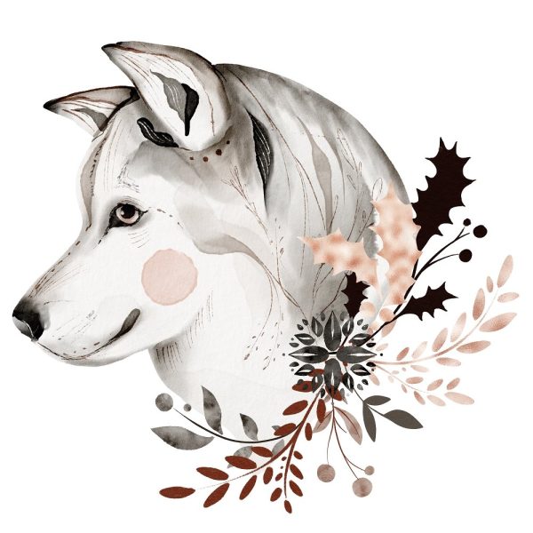 Northern Woods Wolf Scene #2 Fabric Panel Online Hot Sale